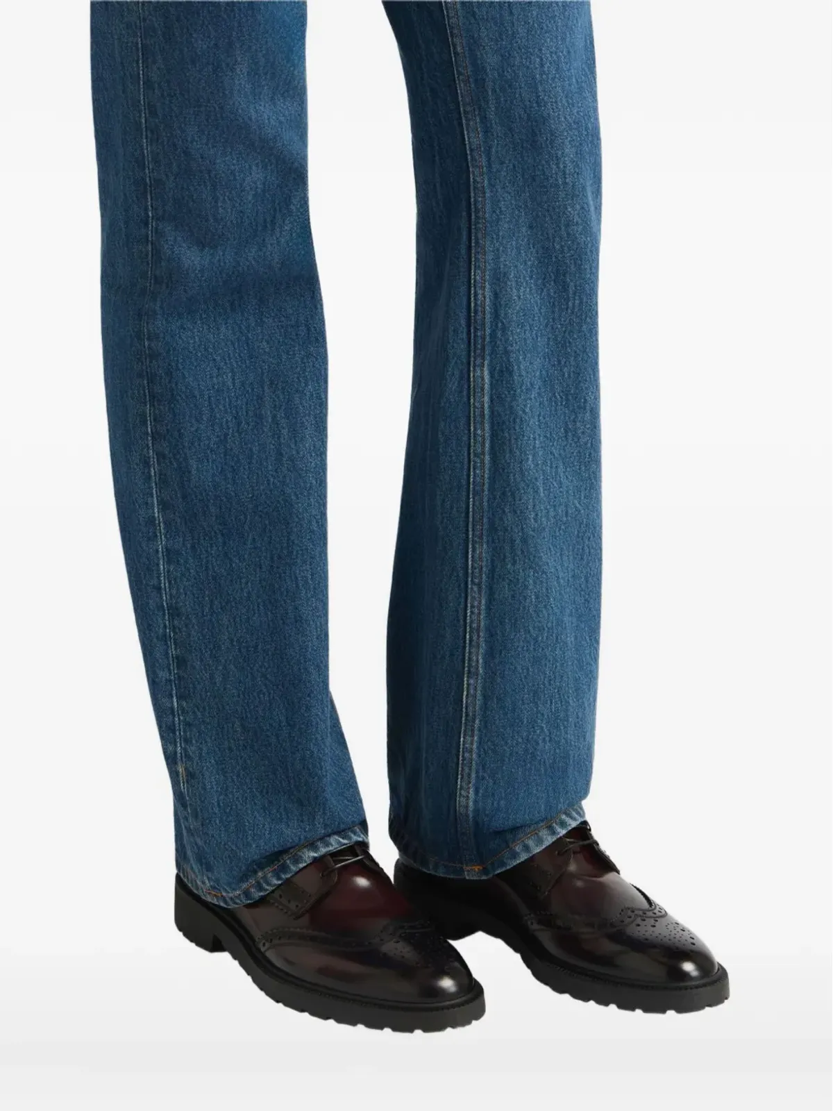 Bally Eduard ブローグ レザー ダービーシューズ レッド - 画像5