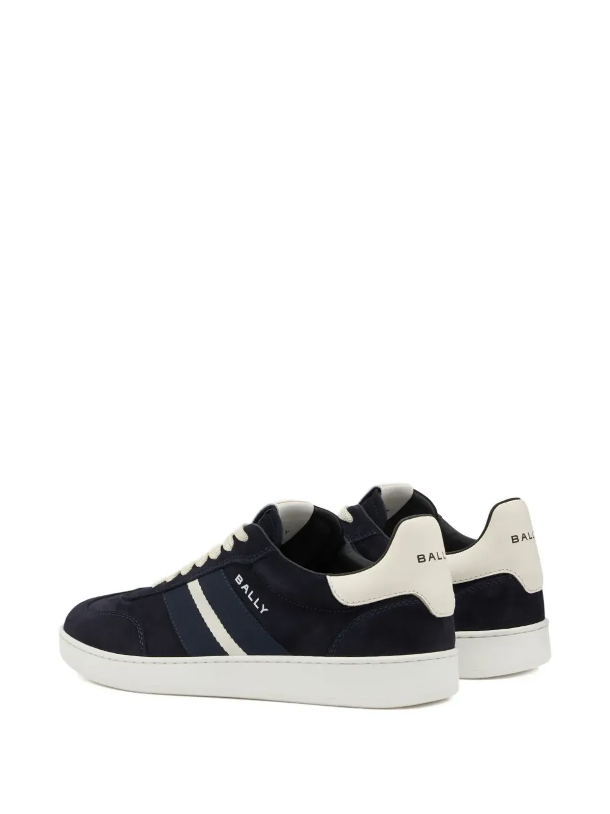 Bally レトロ クレスト ストライプ スエード スニーカー - 画像5