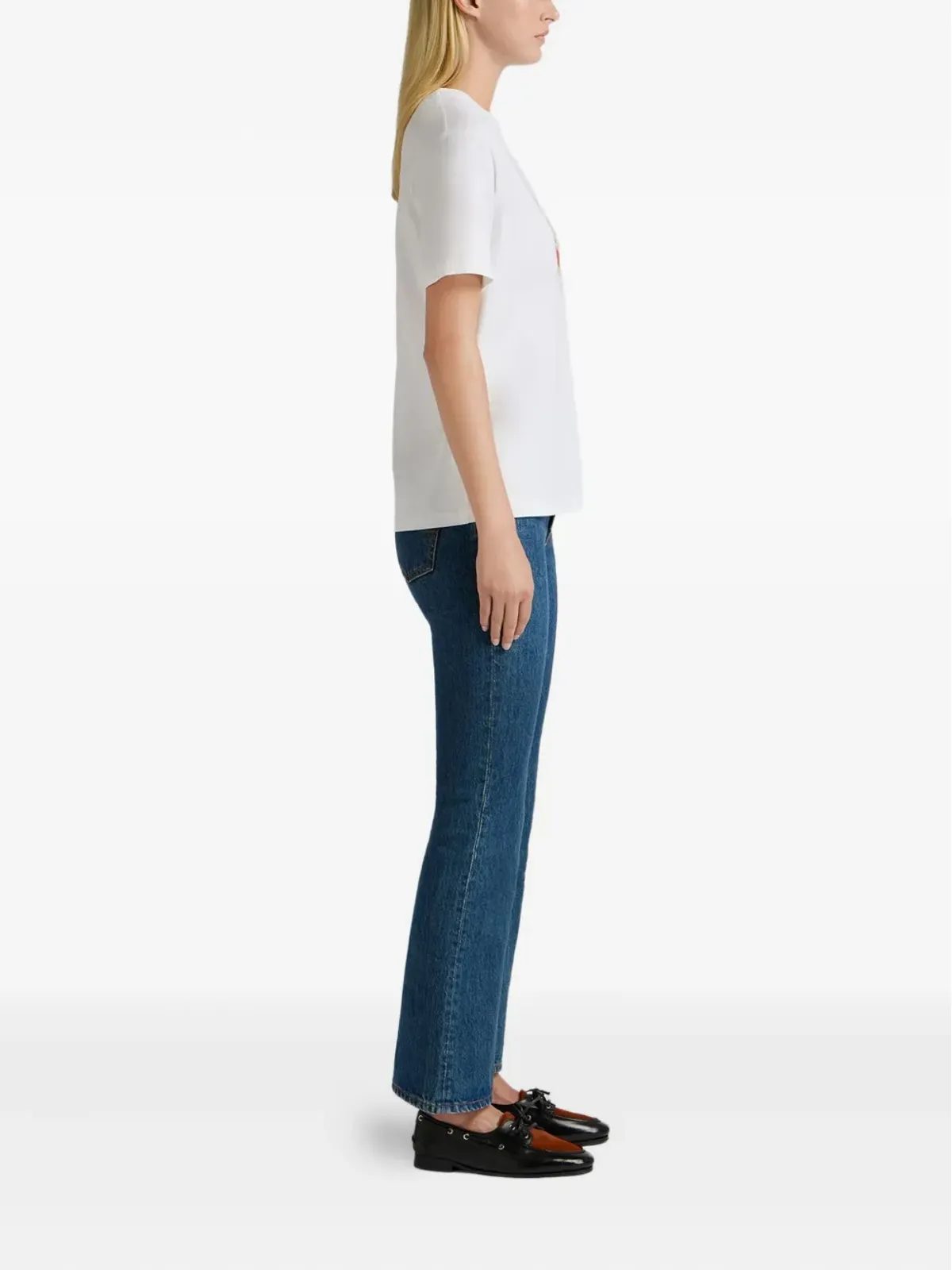 Bally crest-print cotton T-Shirt - White - 画像3