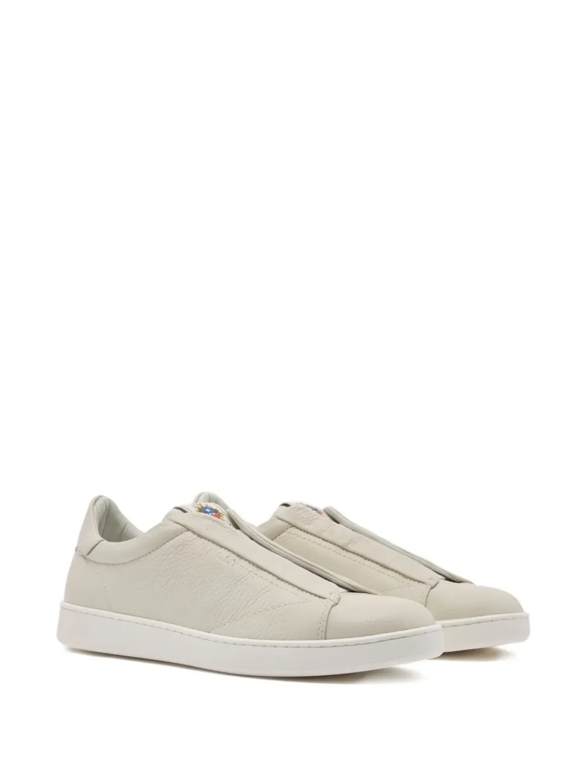 Bally ベージュ グレインドレザー レトロクレスト スニーカー - 画像2