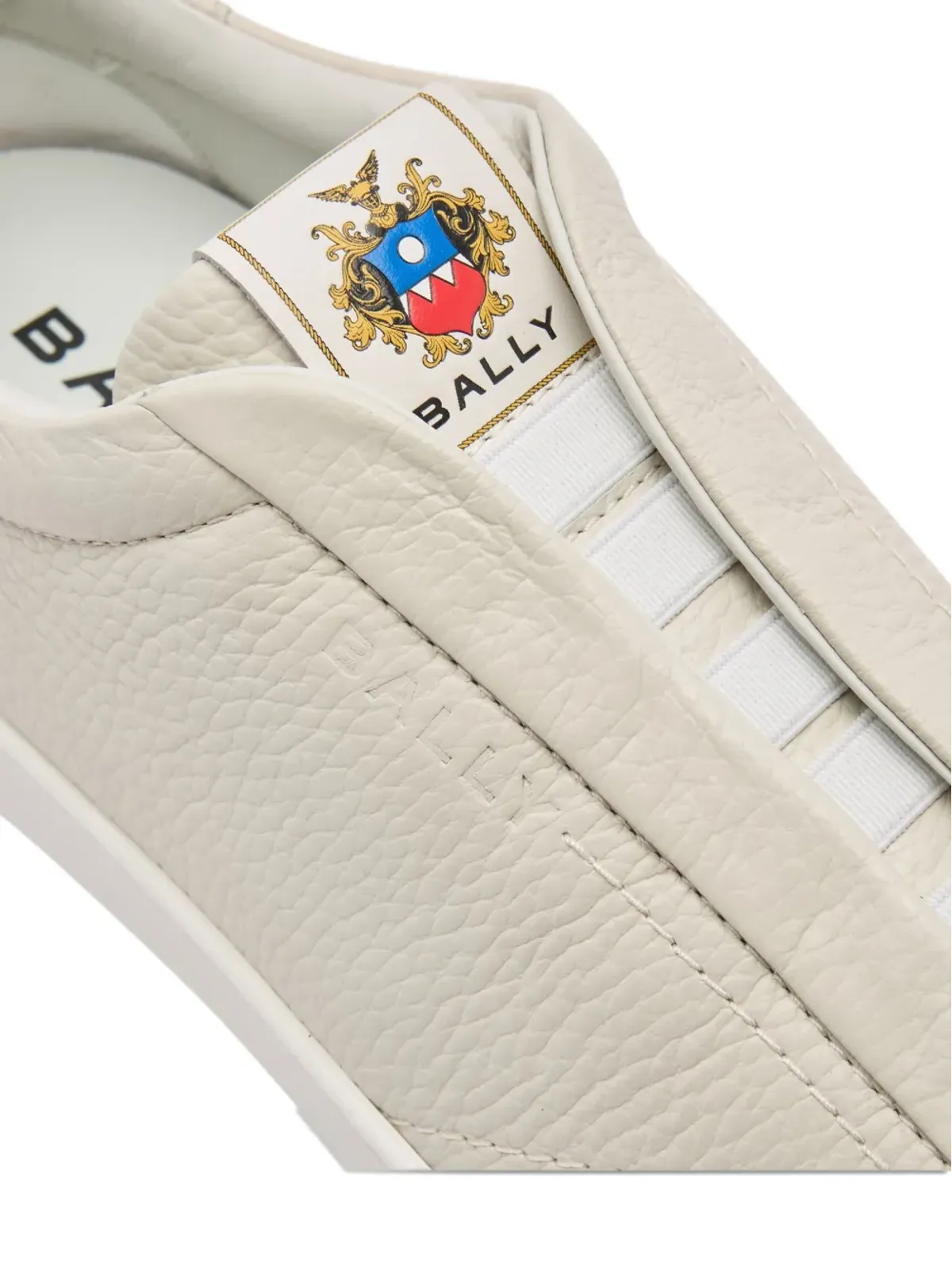 Bally ベージュ グレインドレザー レトロクレスト スニーカー - 画像4