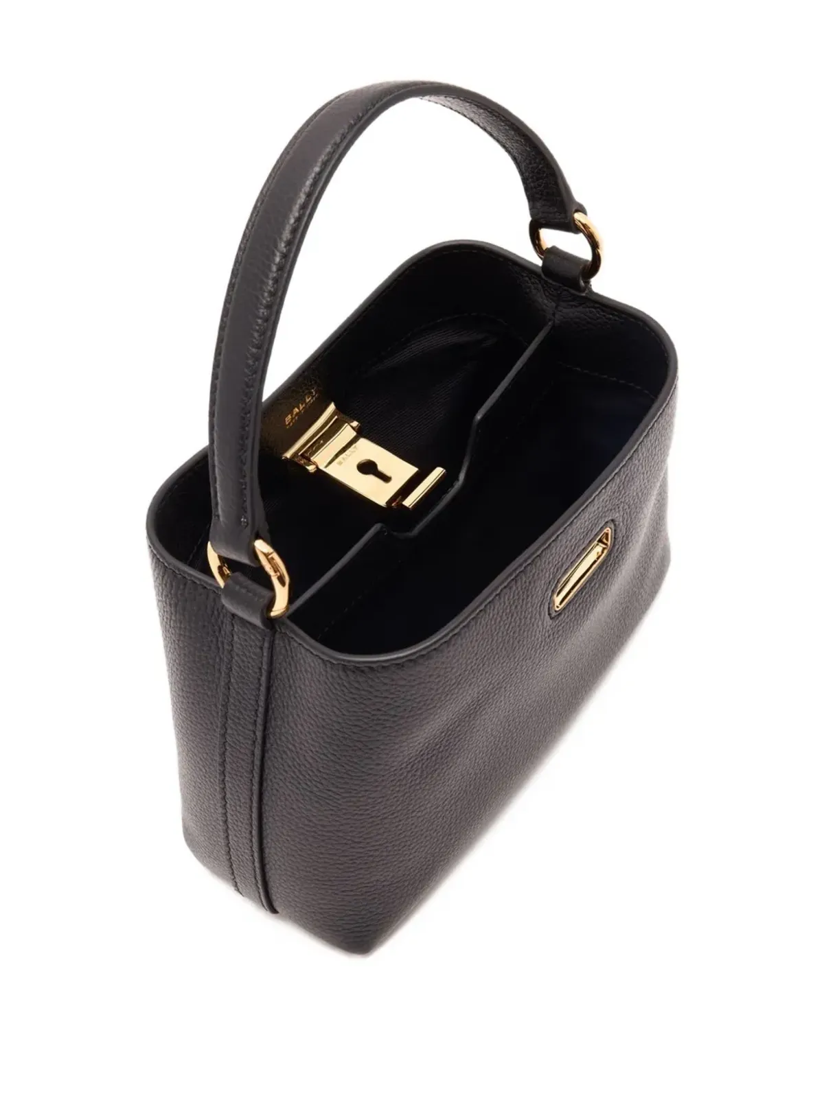 Bally Lock Me グレインドレザートートバッグ - 画像5