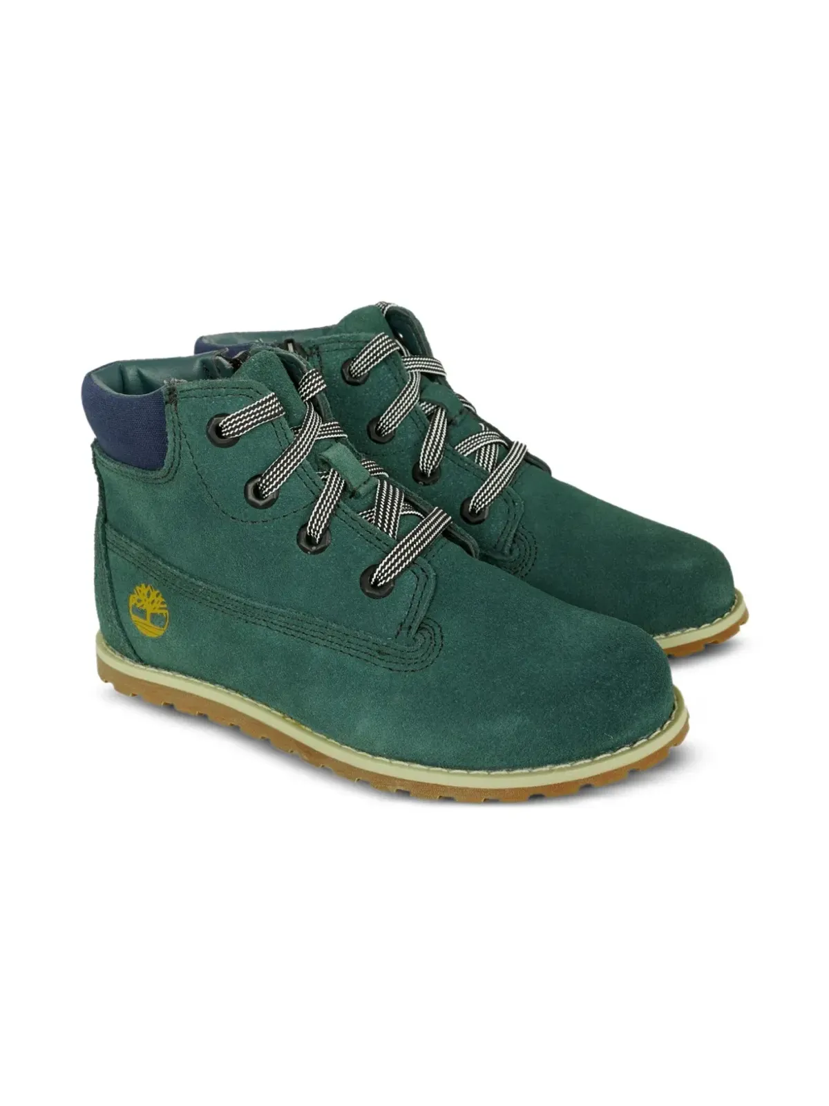 Timberland Kids レースアップ ロゴ ブーツ - 画像1