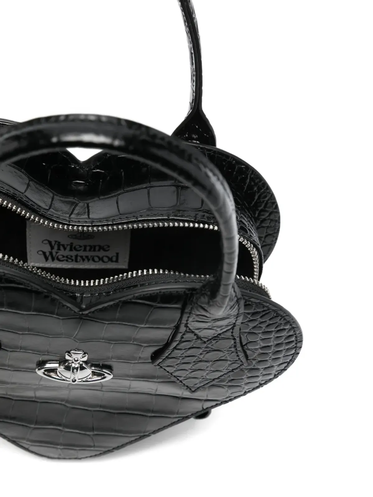 Vivienne Westwood ジョセフィン ハート トートバッグ ブラック - 画像5