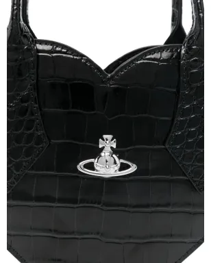Vivienne Westwood ジョセフィン ハート トートバッグ ブラック - サムネイル4