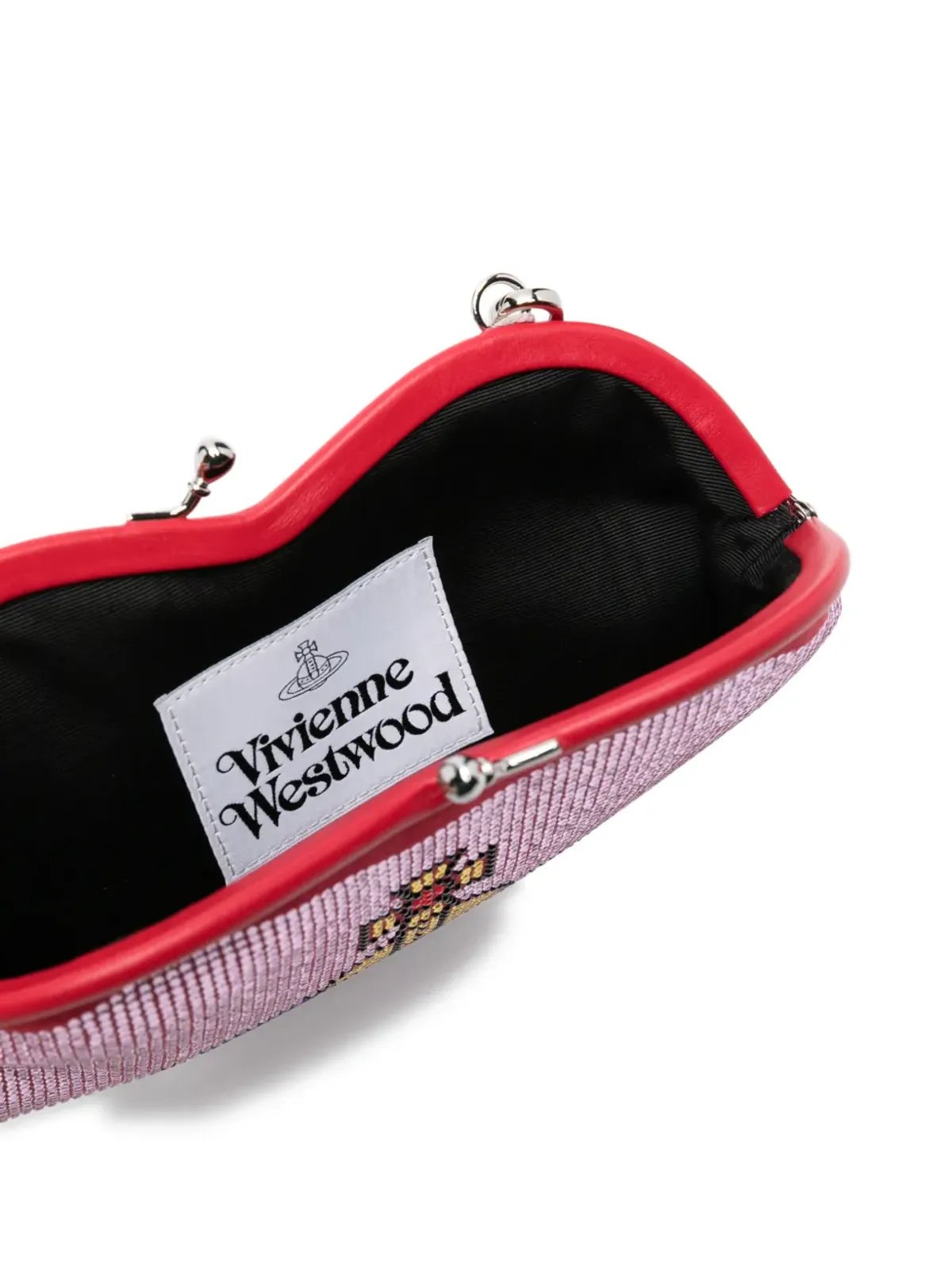 Vivienne Westwood Belle heart-frame ホットフィックス トートバッグ - Red - 画像5