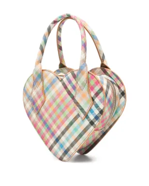 Vivienne Westwood ジョセフィーネ ハート柄チェック トートバッグ - Neutrals - サムネイル3