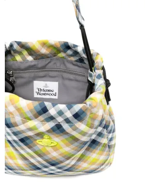 Vivienne Westwood 織りタータン柄バケットバッグ - ブルー - サムネイル5