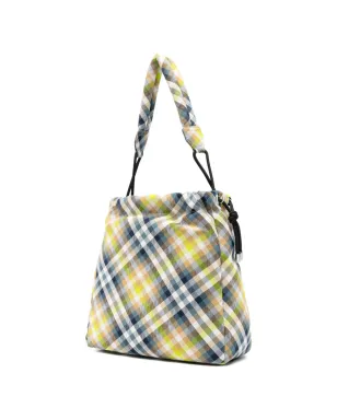 Vivienne Westwood 織りタータン柄バケットバッグ - ブルー - サムネイル3