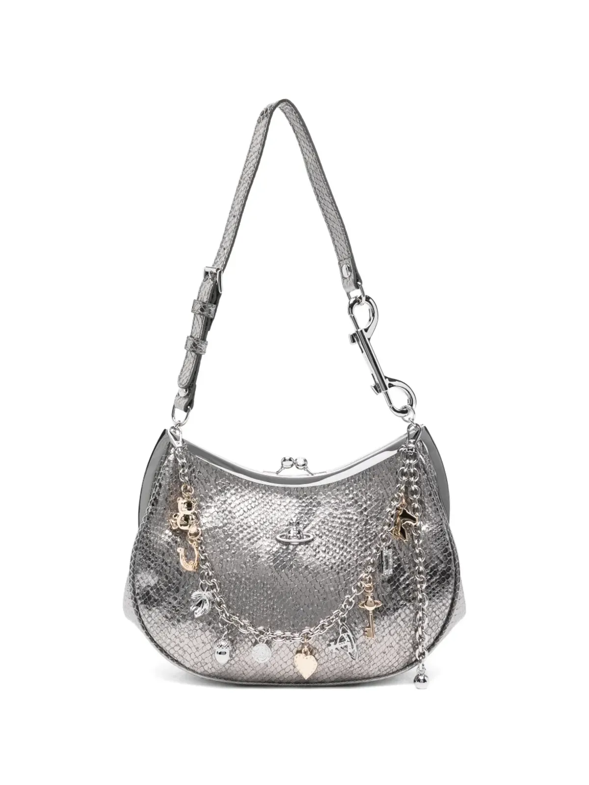 Vivienne Westwood パイソンエンボスレザーショルダーバッグ - 画像1