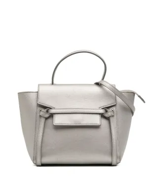Celine Pre-Owned 2018 ナノラミネーテッド カーフスキン ベルトバッグ サッチェル - シルバー - サムネイル1