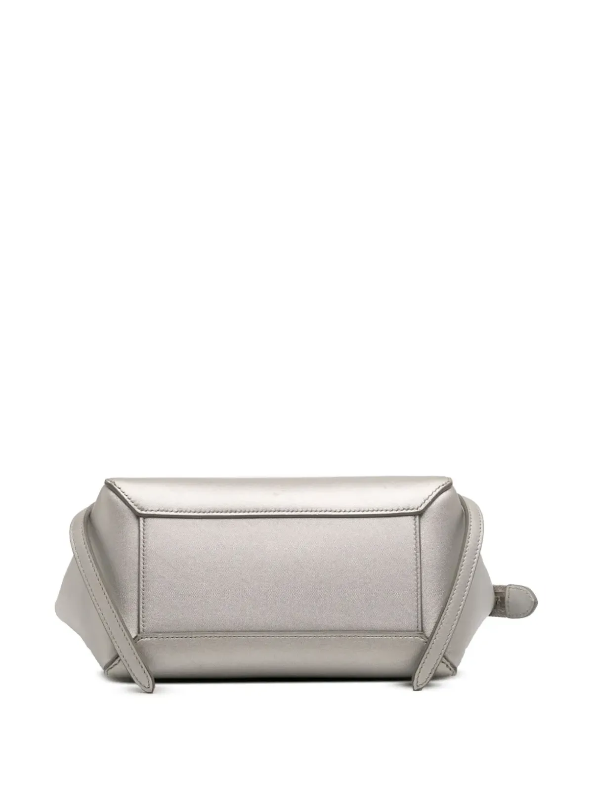 Celine Pre-Owned 2018 ナノラミネーテッド カーフスキン ベルトバッグ サッチェル - シルバー - 画像4