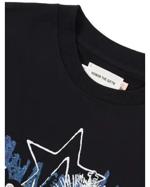 Honor The Gift ポップアート ロングスリーブ Tシャツ - ブラック - サムネイル2
