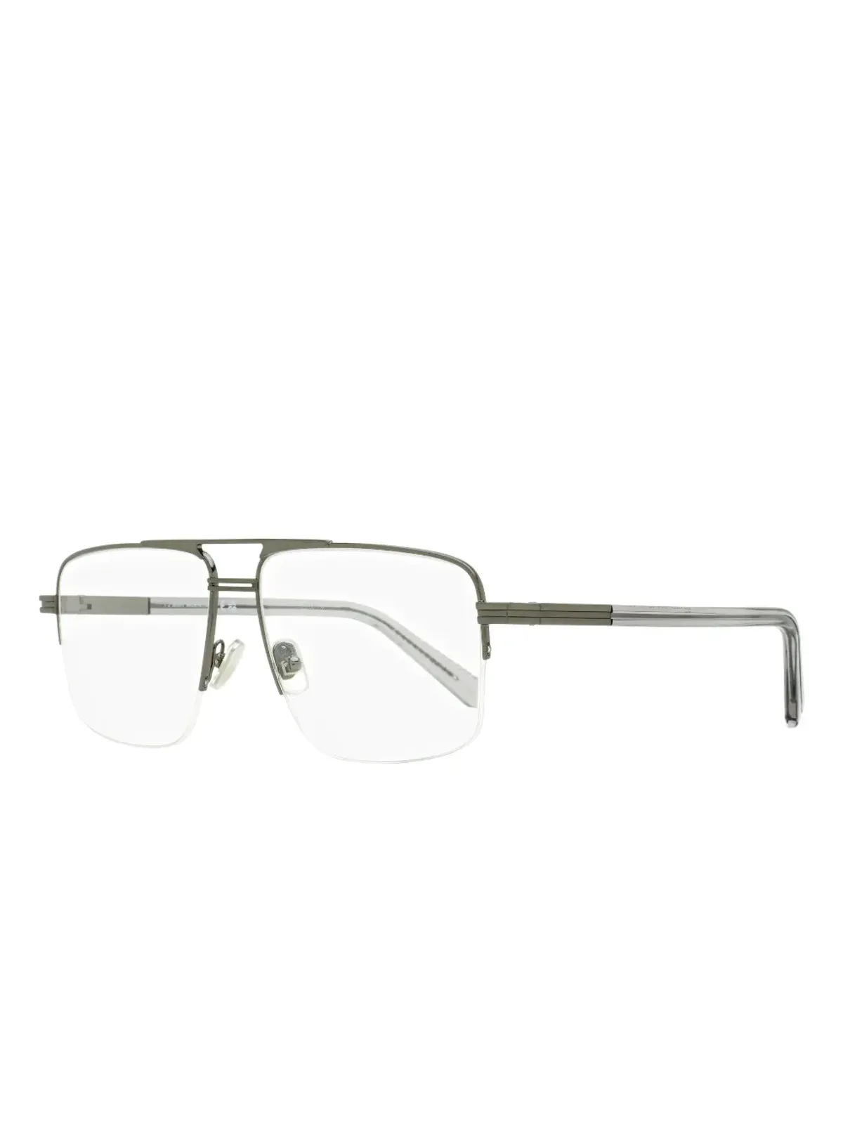 Zegna パイロットフレーム セミリムレス眼鏡 - 画像2