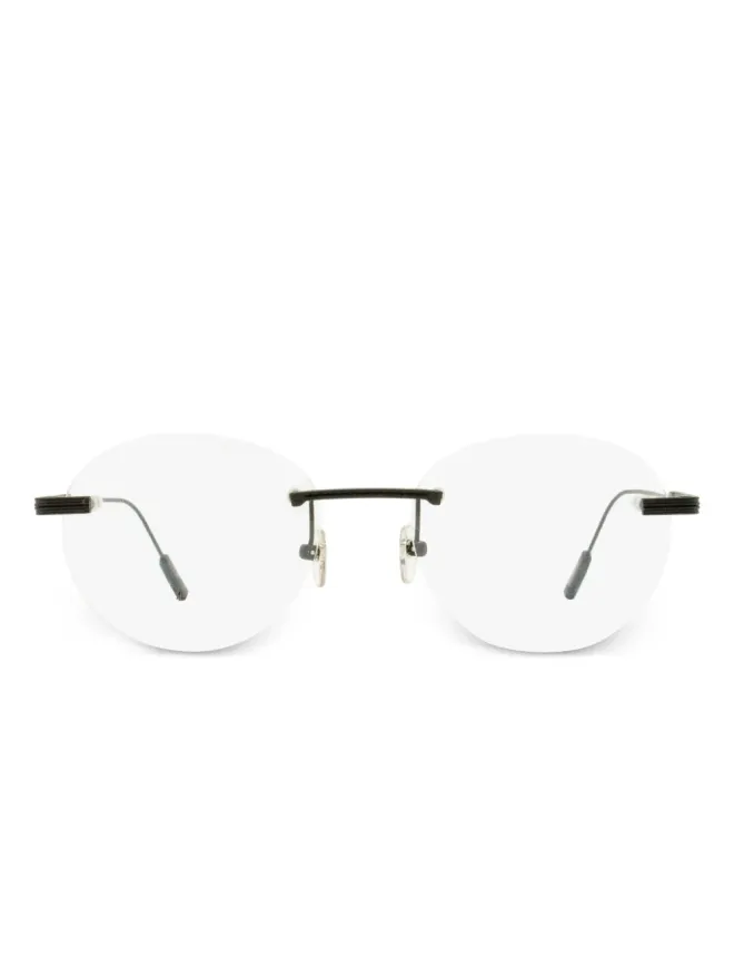 ZEGNA Zegna リムレス オーバルシェイプの眼鏡 - ブラックの商品画像