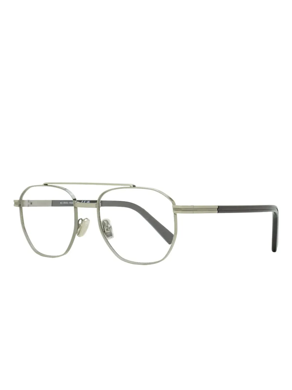 Zegna Road Brand Mark パイロットフレーム眼鏡 - グレー - 画像2