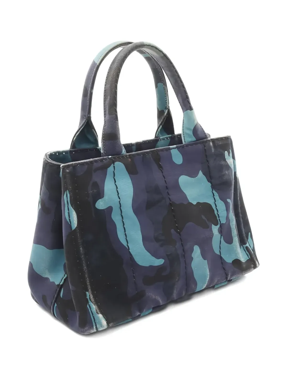 Prada Pre-Owned 2000s Kanapa camouflage tote bag - Blue - 画像2