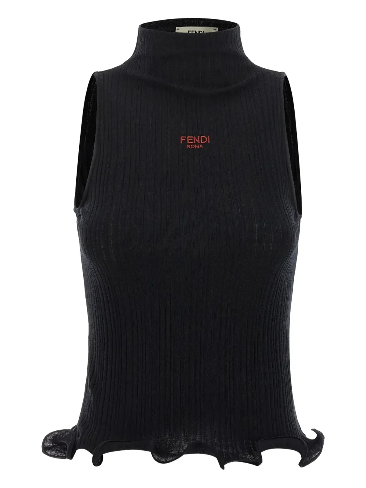 FENDI フリル付きハイネックトップ - 画像1