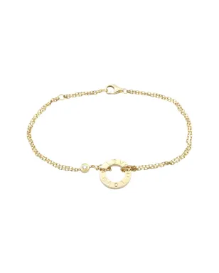 Cartier 10s 18K yellow gold diamond Love Circle bracelet - サムネイル1