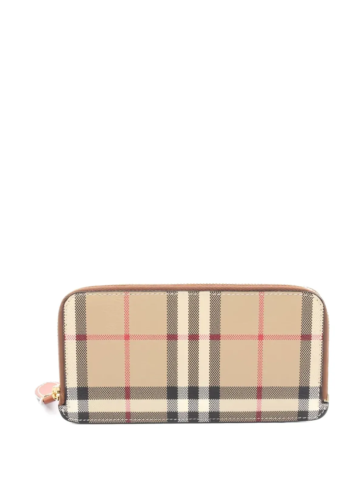 Burberry Pre-Owned チェック柄レザー カードケース - ブラウン - 画像1