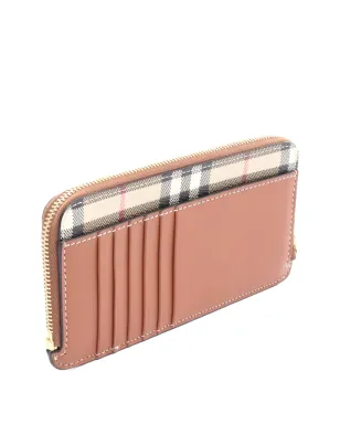 Burberry Pre-Owned チェック柄レザー カードケース - ブラウン - サムネイル2