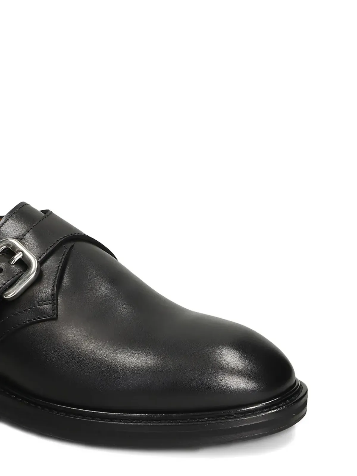 Henderson Baracco バックルストラップ レザー モンクシューズ - 画像4