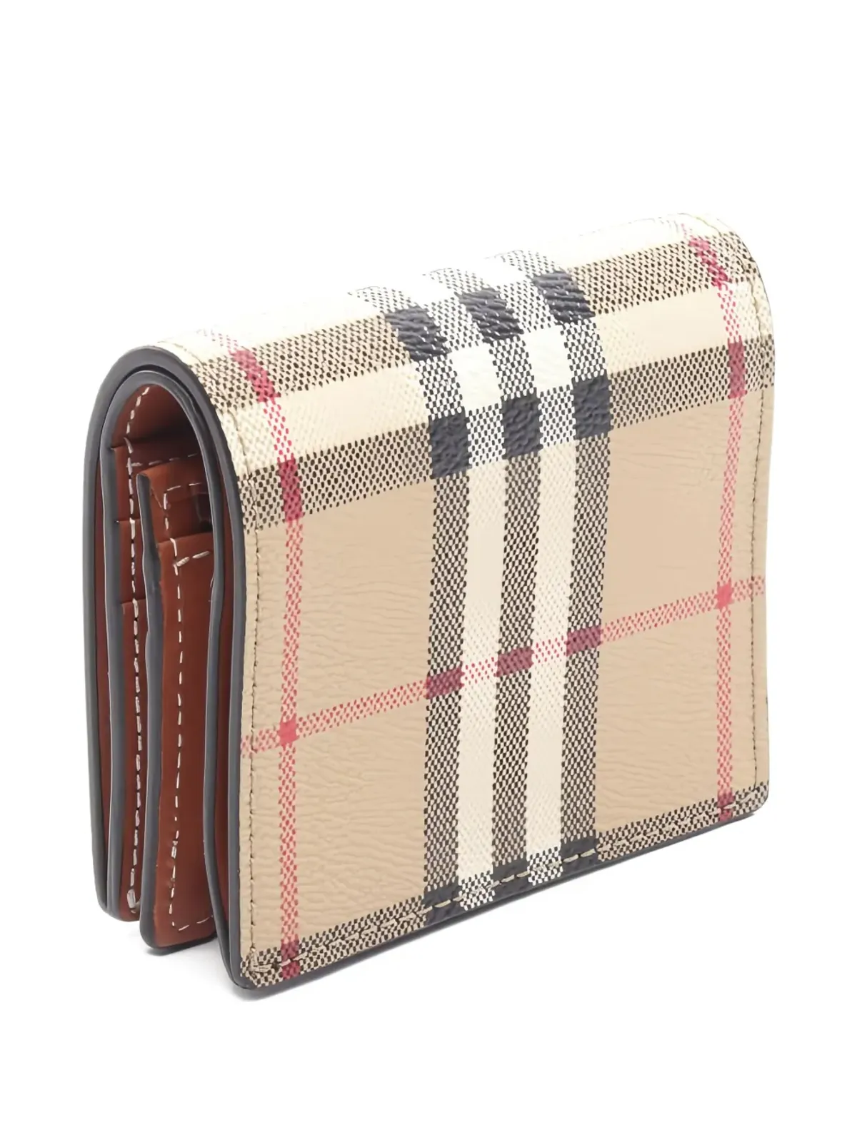 Burberry Pre-Owned チェック柄ビーフォールドウォレット - 画像2