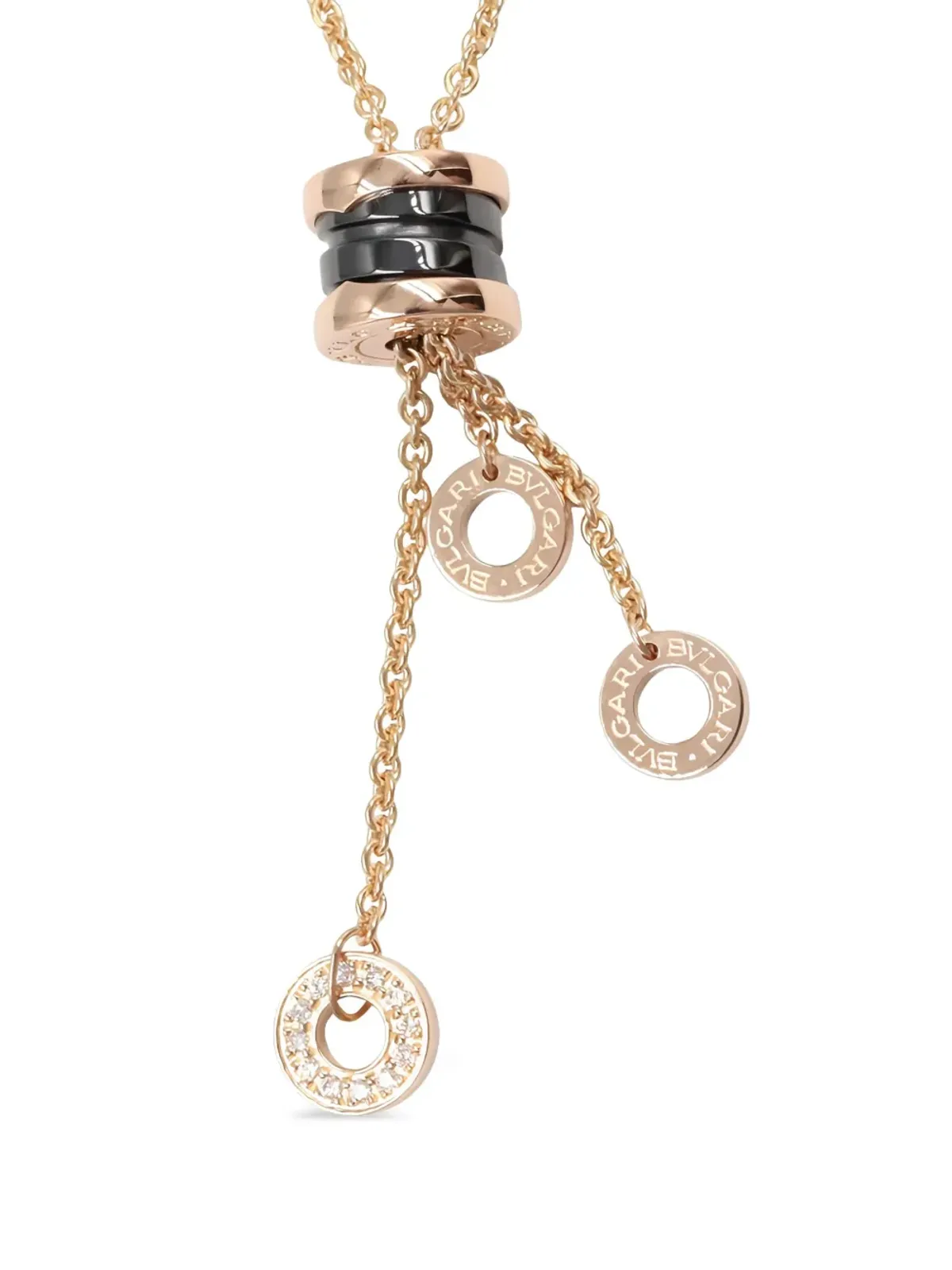 Bvlgari Pre-Owned 18Kローズゴールド ダイヤモンド ネックレス - 画像2