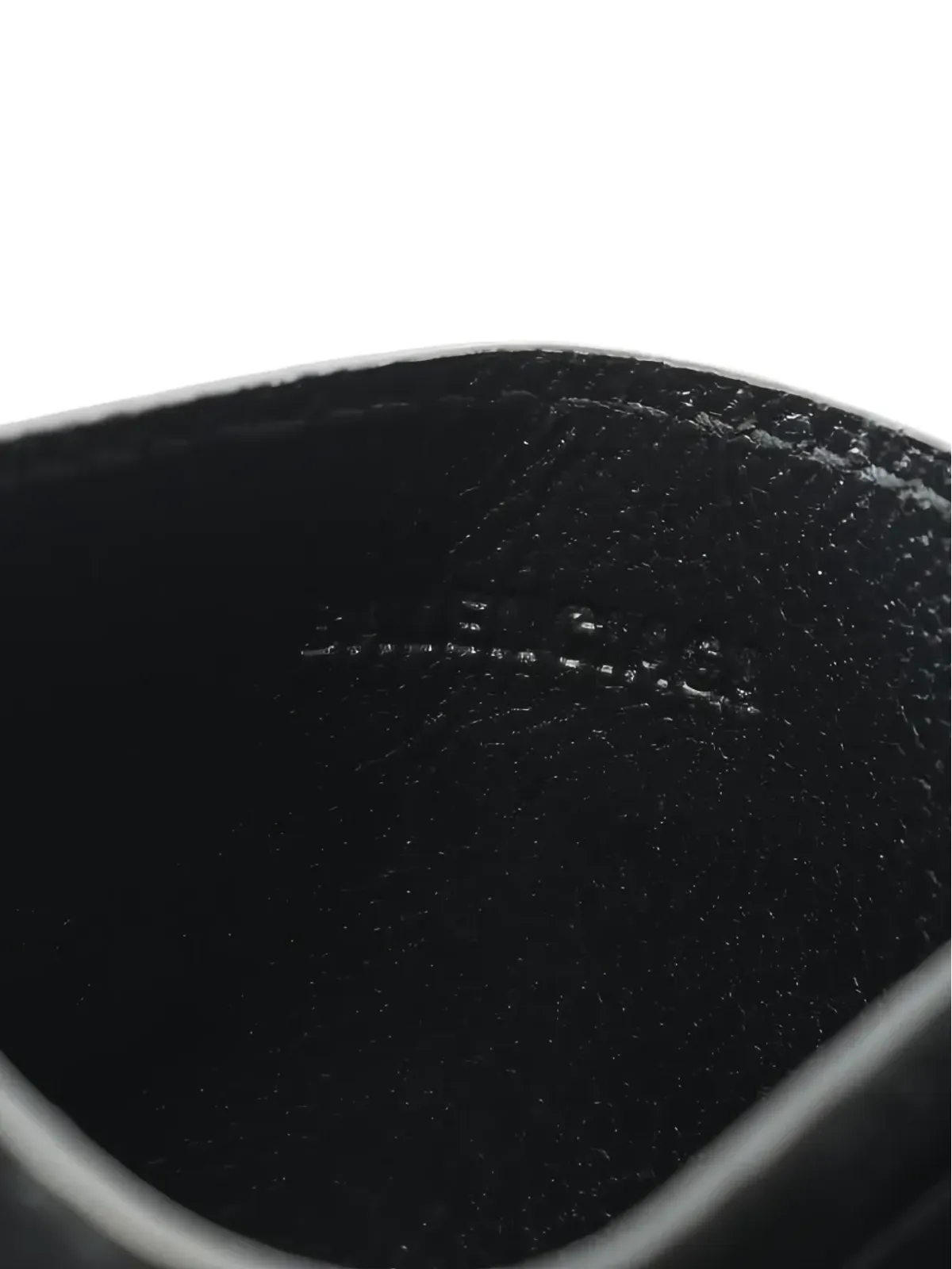 Balenciaga ビンテージ ロゴディテール レザー カードホルダー - 画像4