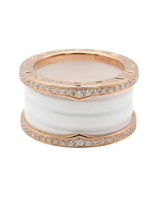 Bvlgari Pre-Owned 18K ピンクゴールド B-zero1 ダイヤモンドリング - サムネイル2