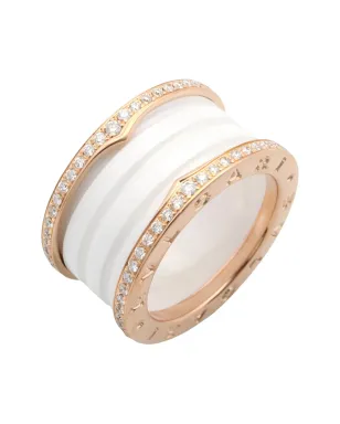 Bvlgari Pre-Owned 18K ピンクゴールド B-zero1 ダイヤモンドリング - サムネイル3