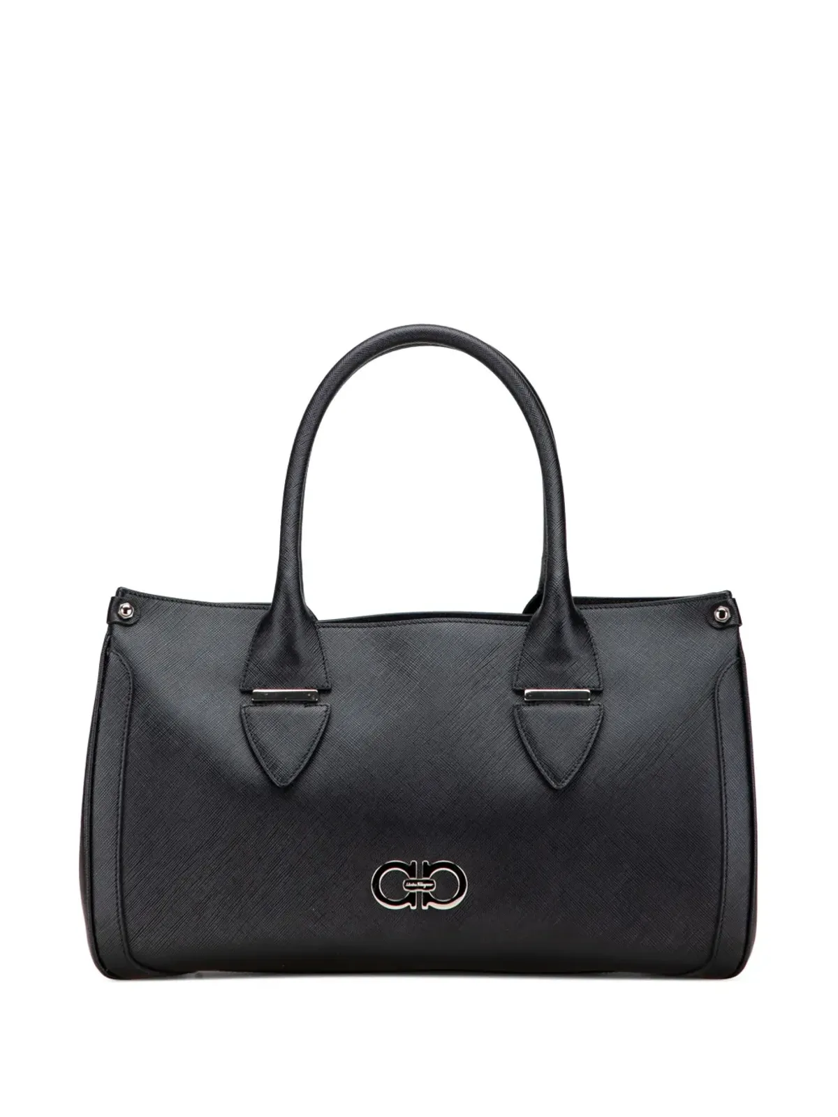 Ferragamo Pre-Owned レザー ダブル・ガンチーニ トートバッグ - ブラック - 画像1
