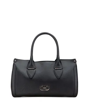 Ferragamo Pre-Owned レザー ダブル・ガンチーニ トートバッグ - ブラック - サムネイル1