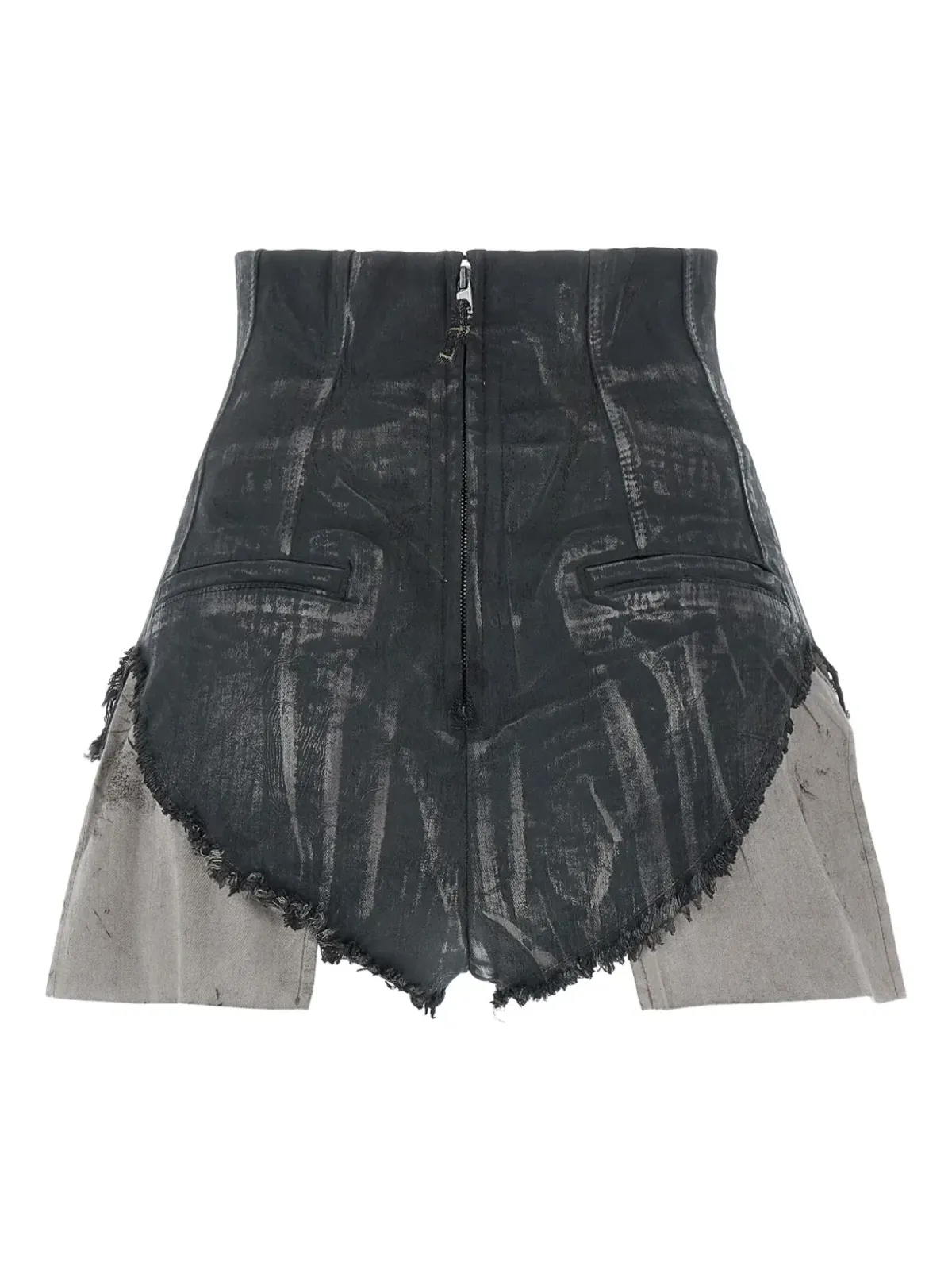 Rick Owens DRKSHDW Dirt Cutoffs コーティング加工フリンジショーツ - 画像2