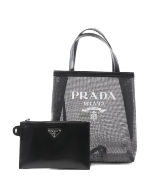 Prada Pre-Owned スパンコール装飾トートバッグ - ブラック - サムネイル1