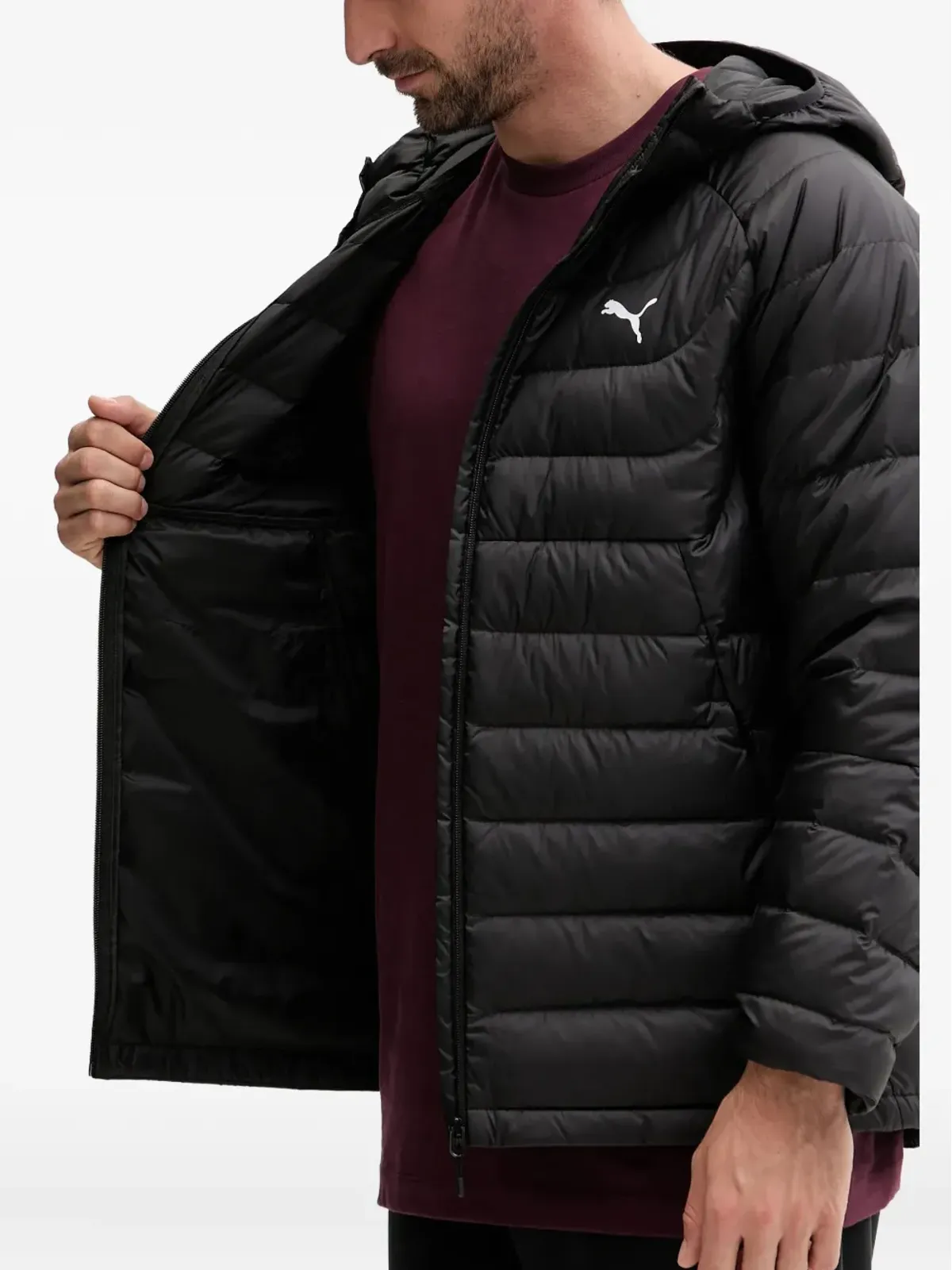 PUMA Packlite hooded-logo jacket - Black - 画像3