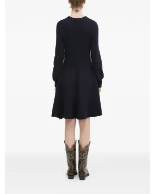 Lacoste 長袖ロゴ入りミニドレス - Blue - サムネイル3