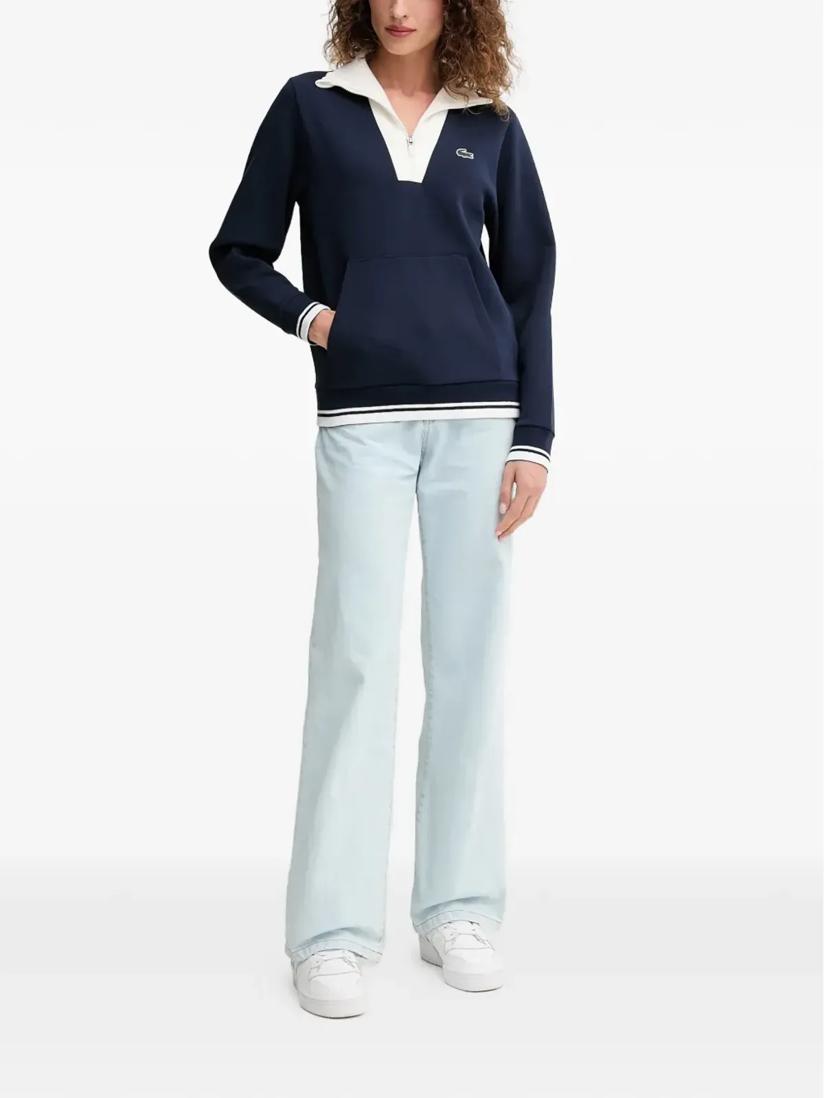 Lacoste ヘリテージ テニス クォータジップ スウェットシャツ - 画像2