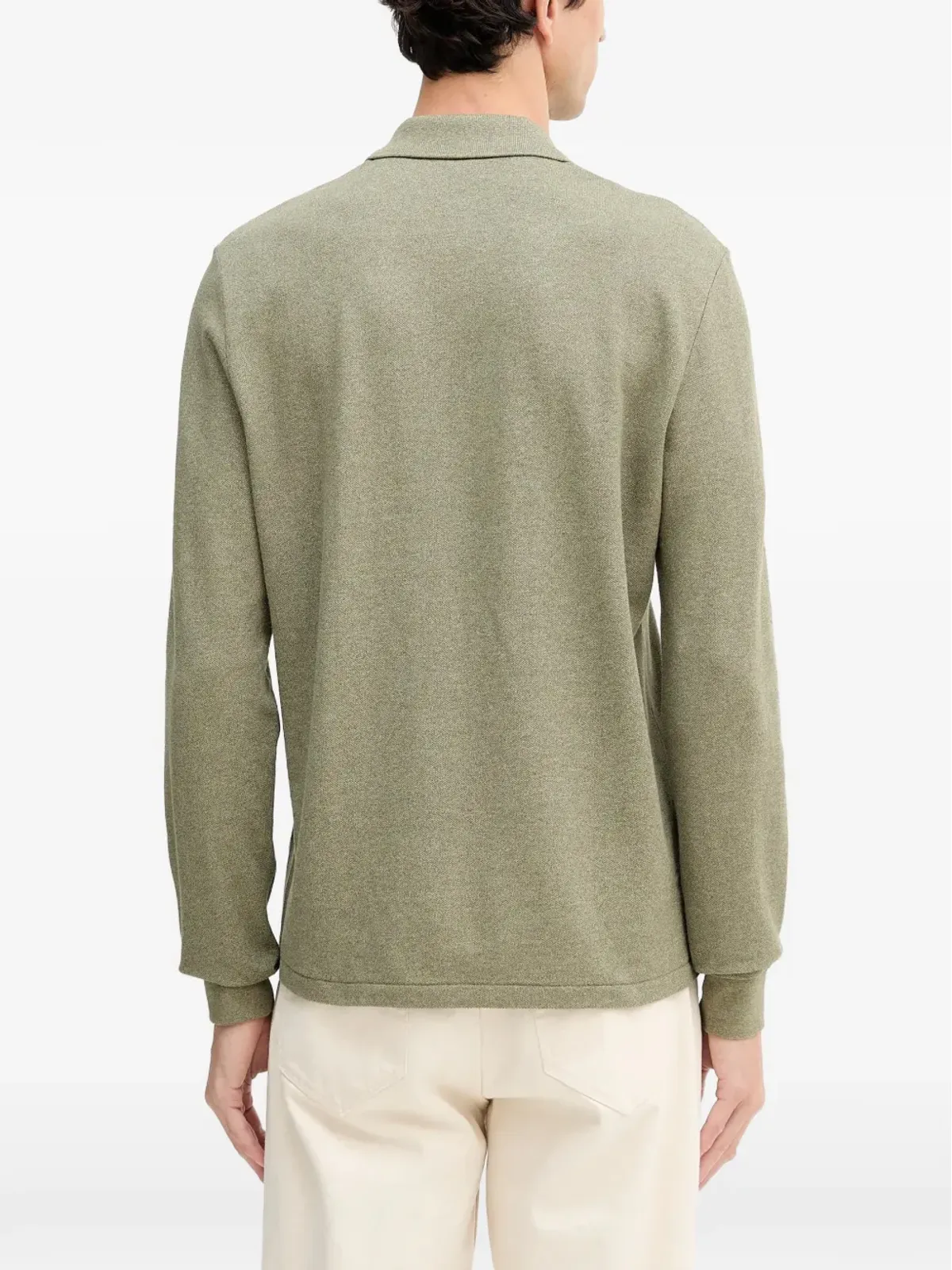 Lacoste ロゴパッチ長袖ポロシャツ - 画像3