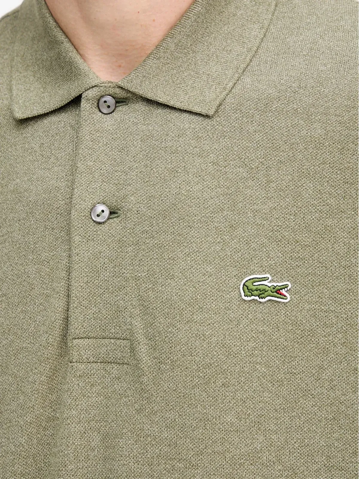 Lacoste ロゴパッチ長袖ポロシャツ - 画像4
