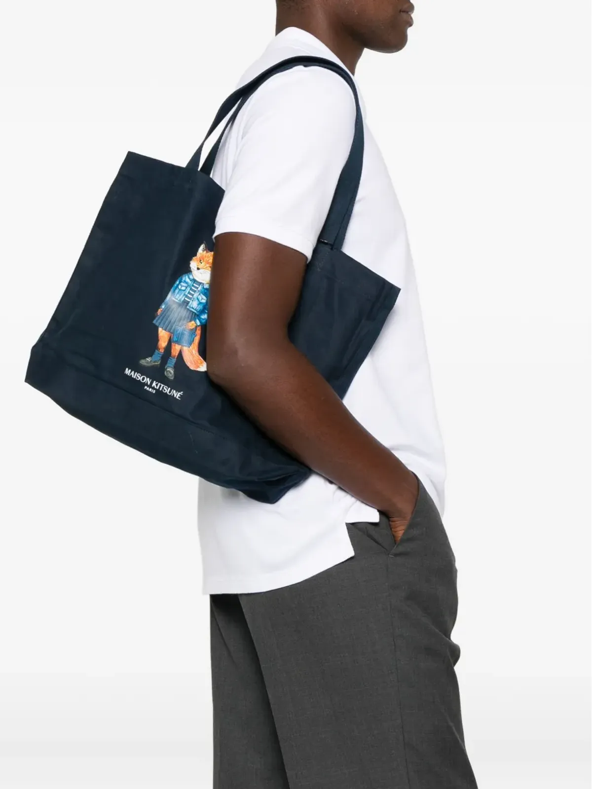 Maison Kitsuné Dressed Fox トートバッグ - 画像2