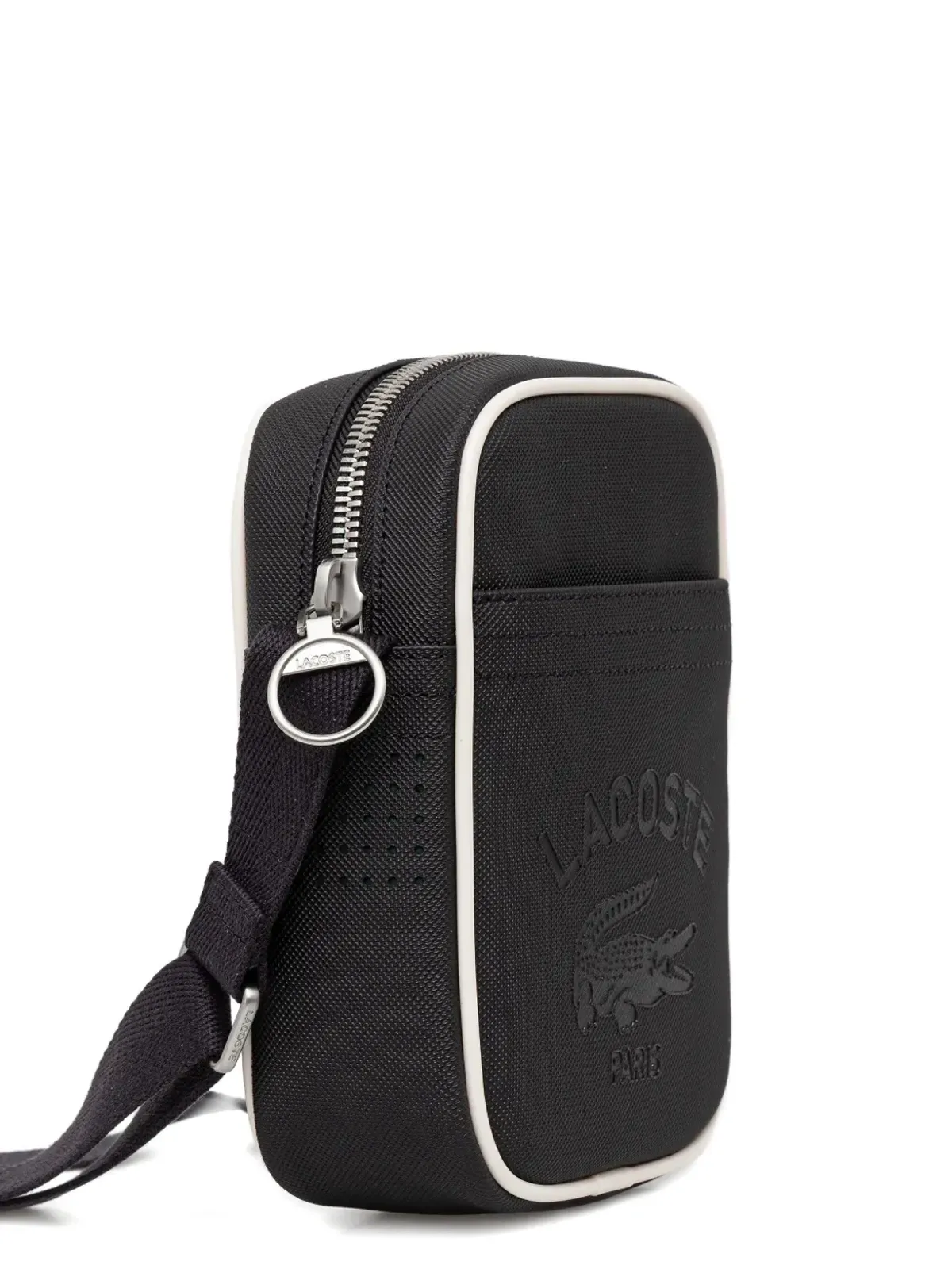 Lacoste ロゴエンボス入りトリム クロスボディバッグ - 画像2