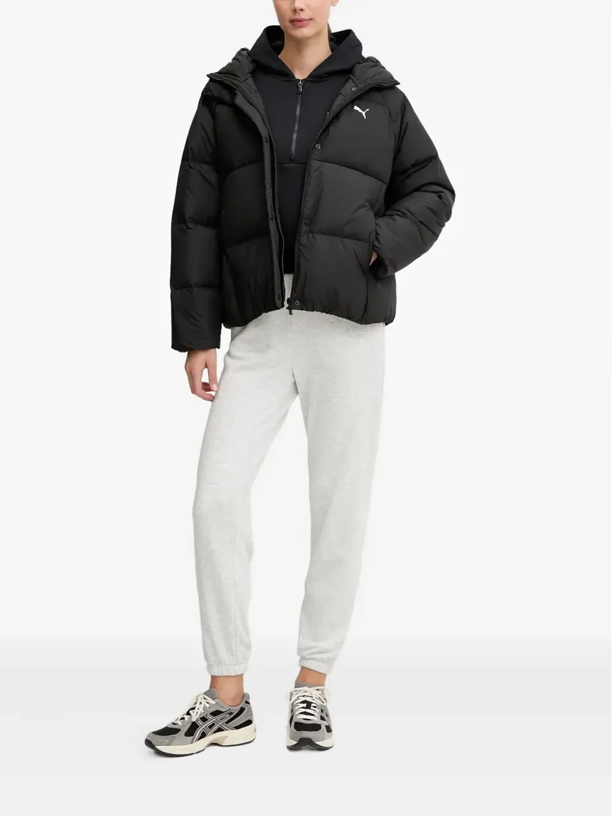 PUMA hooded logo-detail jacket - Black - 画像2