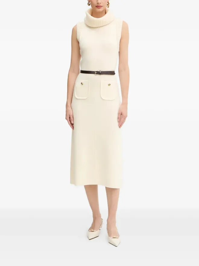 LUISA SPAGNOLI LUISA SPAGNOLI ロールネック フロントポケット ミディドレスの商品画像