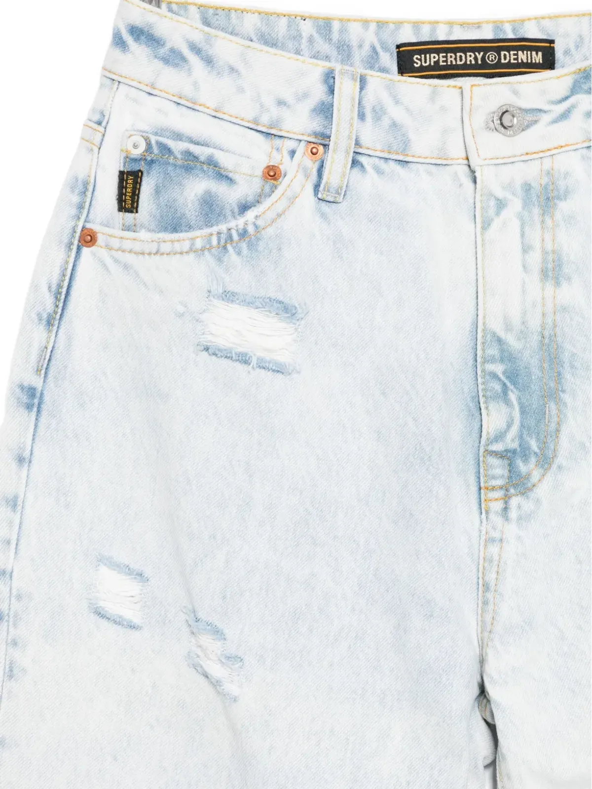 Superdry リップドディテールジーンズ ブルー - 画像3