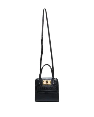 Ferragamo Pre-Owned ミニ ガンチーニバックル ツーウェイ ハンドバッグ - ブラック - サムネイル5