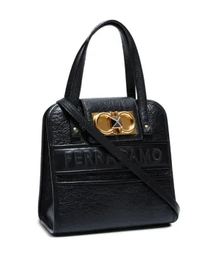 Ferragamo Pre-Owned ミニ ガンチーニバックル ツーウェイ ハンドバッグ - ブラック - サムネイル3