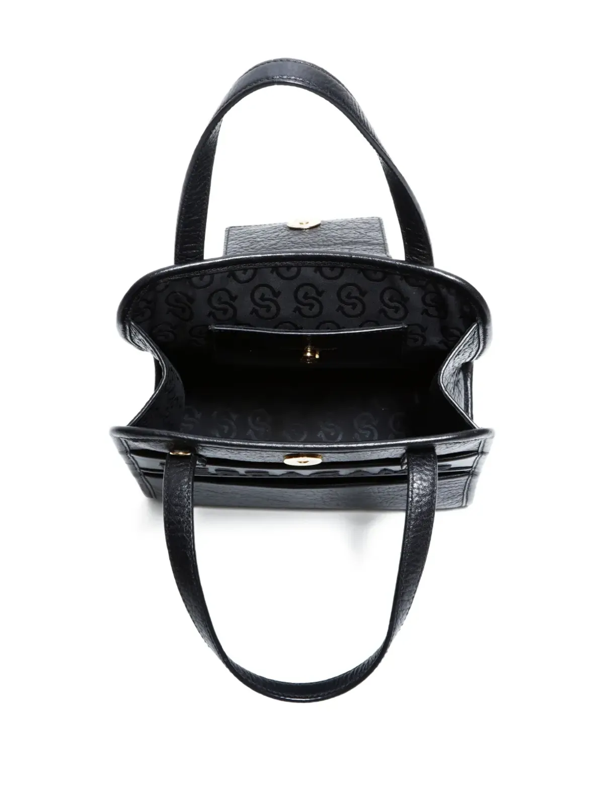 Ferragamo Pre-Owned ミニ ガンチーニバックル ツーウェイ ハンドバッグ - ブラック - 画像4