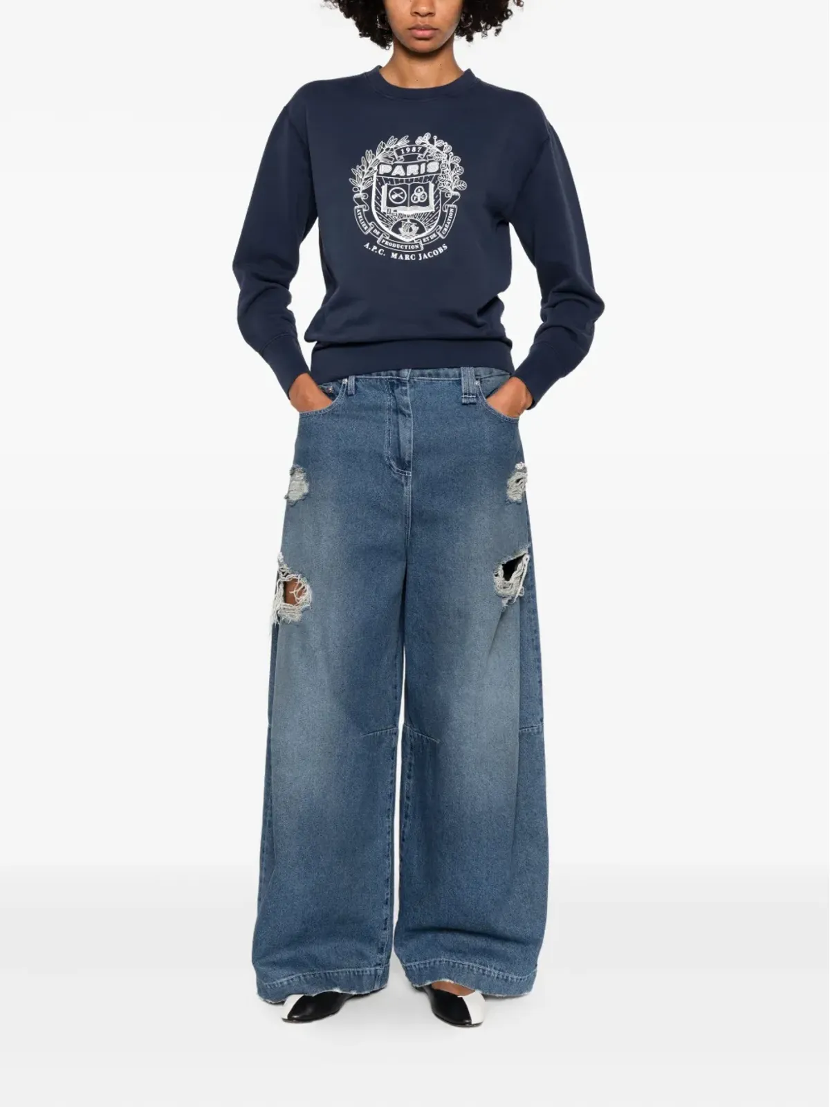 A.P.C. グラフィックプリント スウェットシャツ - 画像2