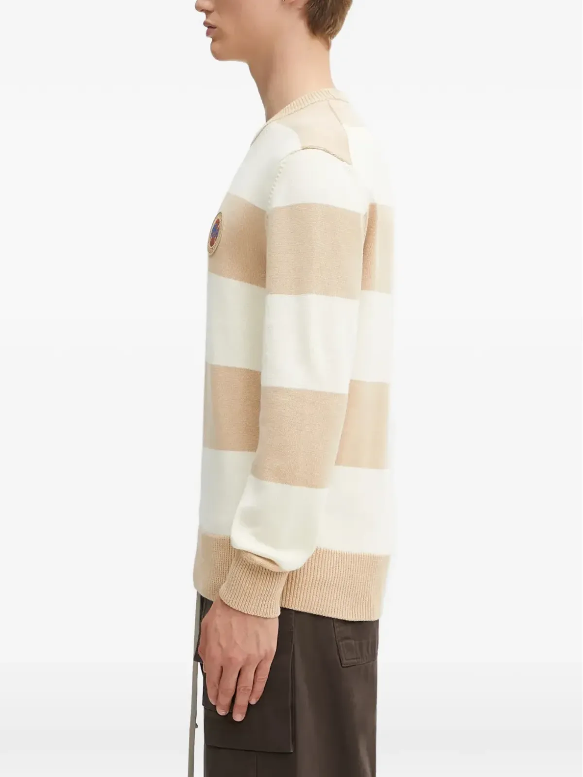 Lacoste ストライプ柄バッジセーター - 画像2